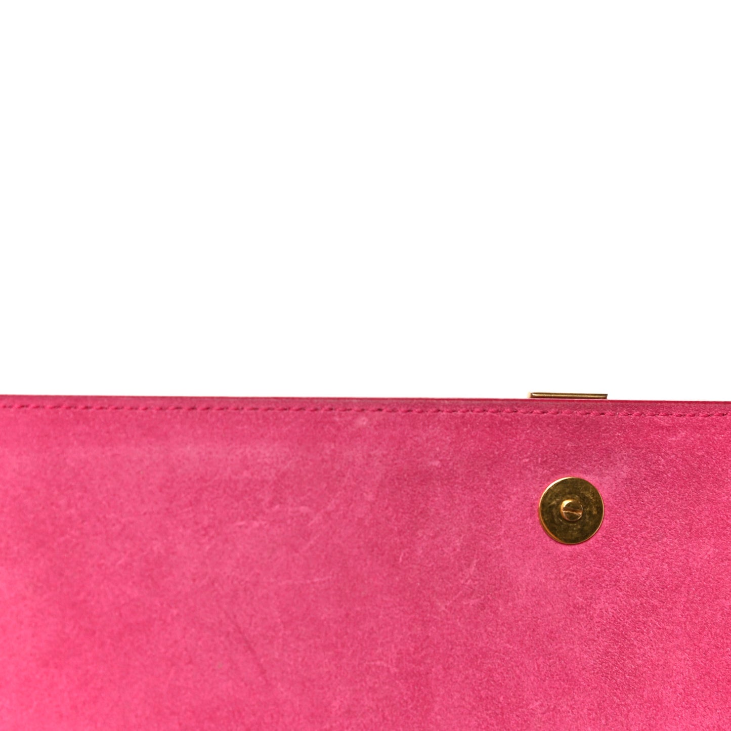 Calfskin Classic Y Ligne Clutch Fuchsia