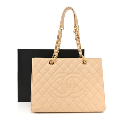Chanel Caviar Quilted Grand Shopping Tote GST Beige Clair 14 of 14