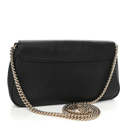 Gucci Pebbled Calfskin Medium Soho Flap Crossbody Black 3 of 10