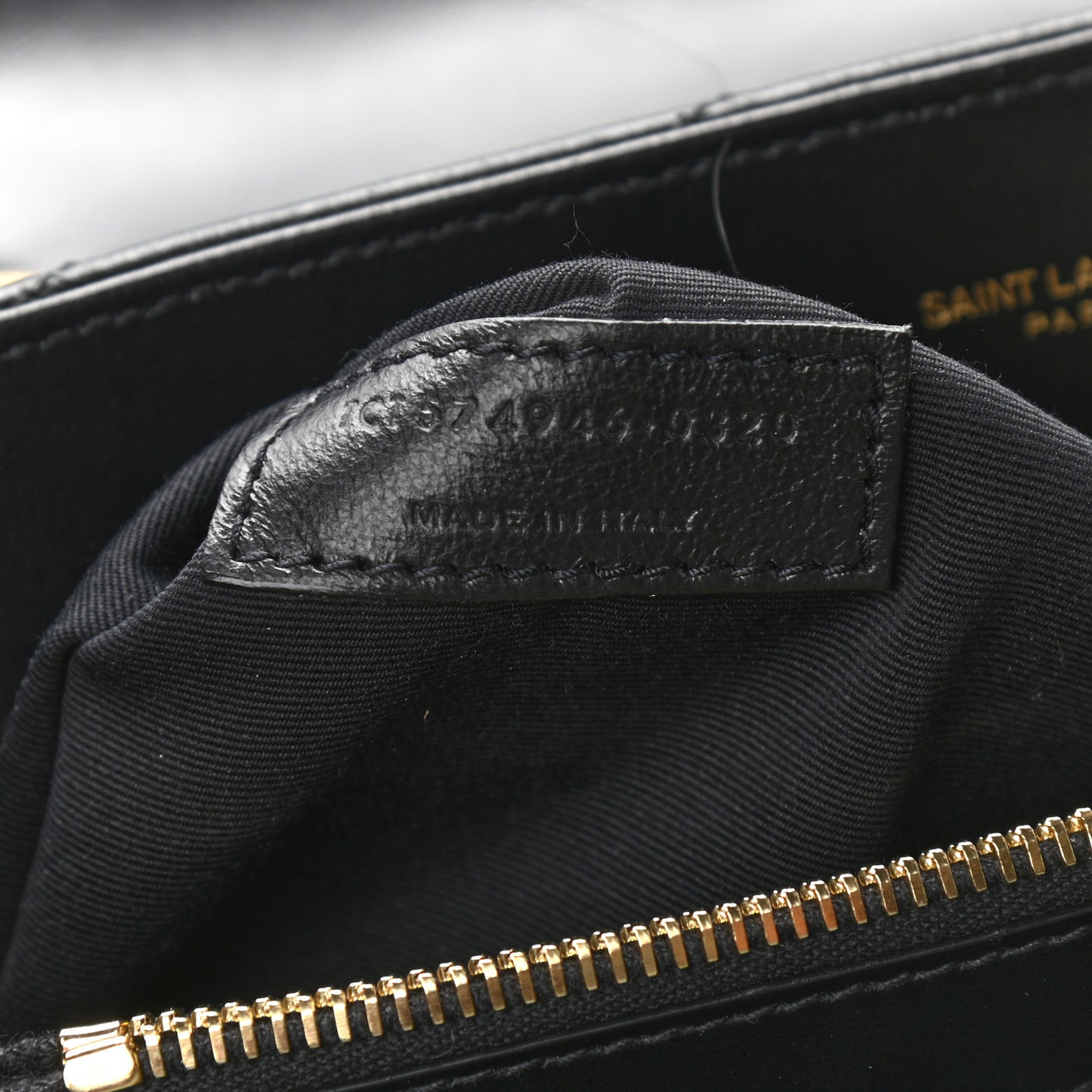 Calfskin Y Quilted Monogram Medium Loulou Chain Satchel Black