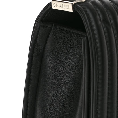 Chanel Calfskin Quilted Medium Boy Flap Black 13 of 14