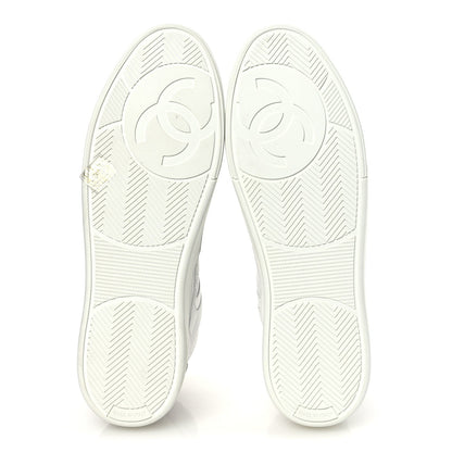 Chanel Calfskin CC High Top Sneaker 45 White 7 of 11