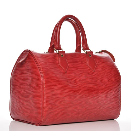 Louis Vuitton Epi Speedy 25 Rouge 3 of 8