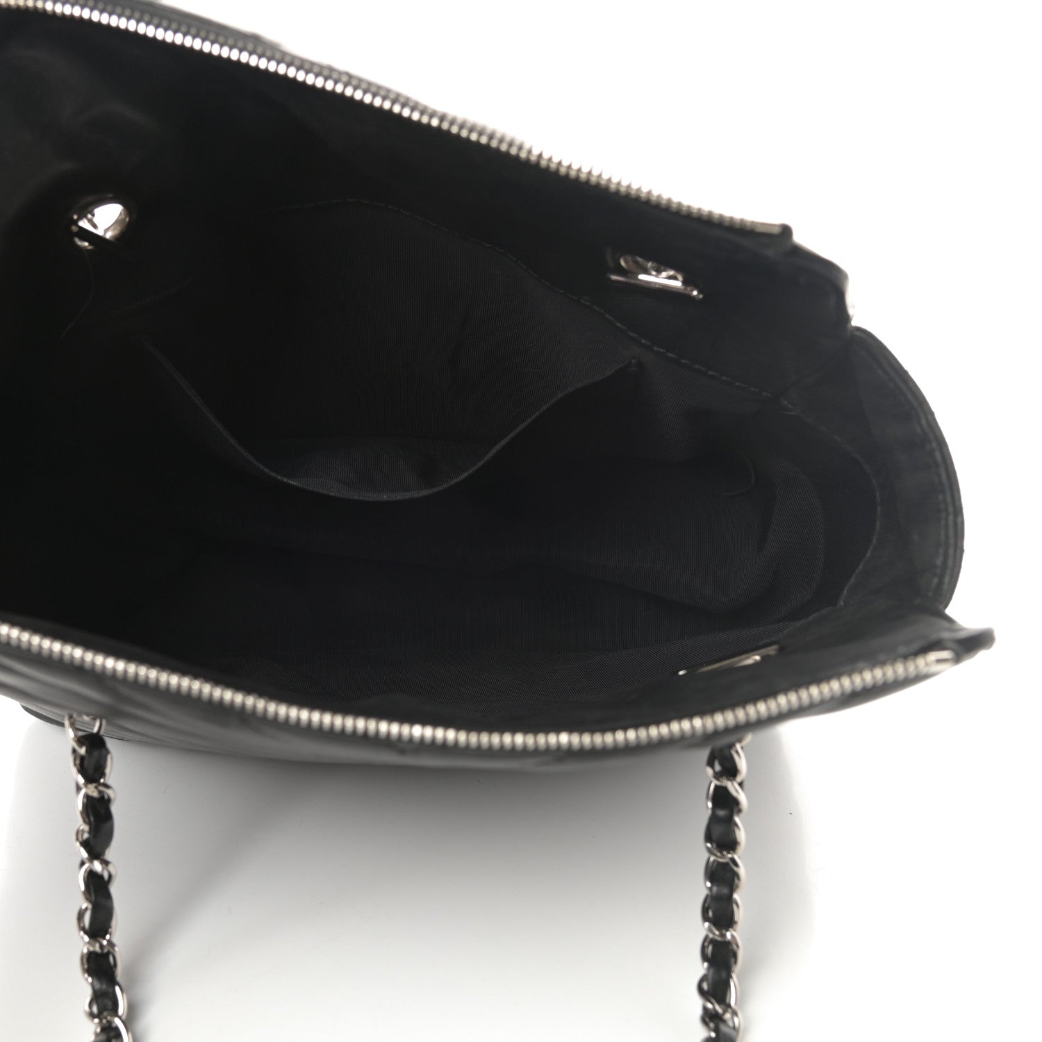 Chanel Lambskin Chevron Quilted Shoulder Bag Black 5 of 14