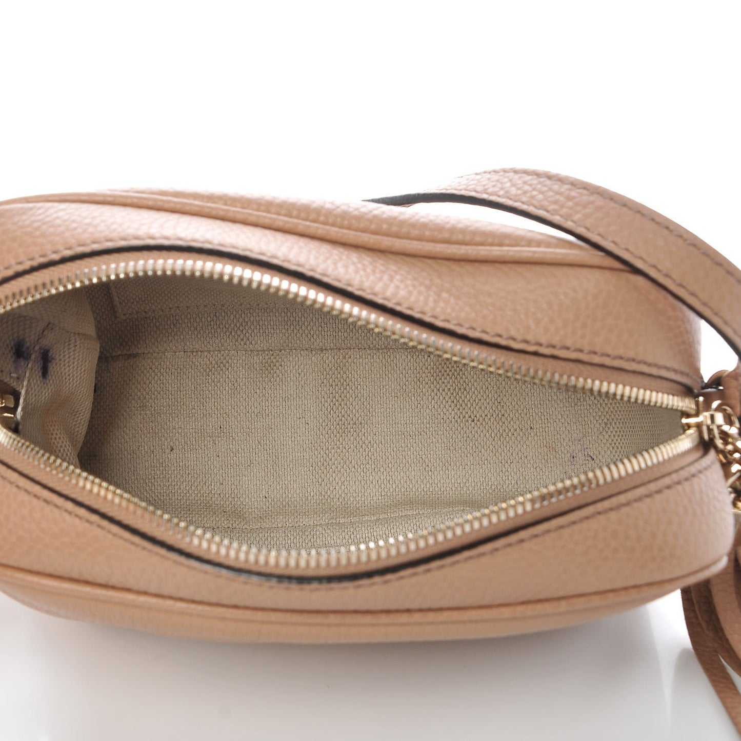 Pebbled Calfskin Small Soho Disco Bag Camelia