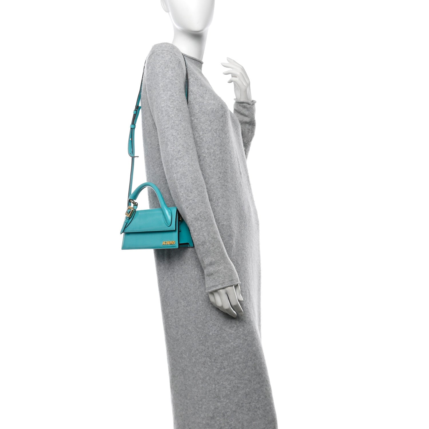 Jacquemus Spazzolato Le Chiquito Boucle Long Turquoise 2 of 13