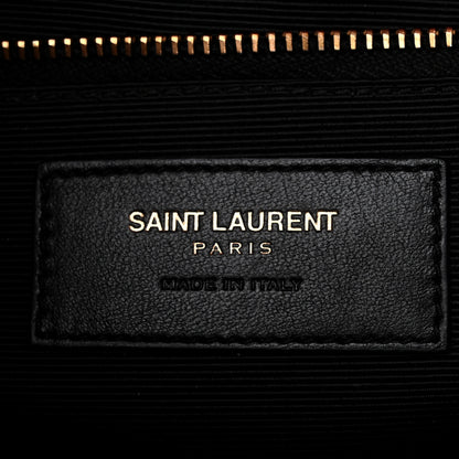 Saint Laurent Smooth Calfskin Matelasse Chevron Large Monogram Satchel Lipstick Red 6 of 13
