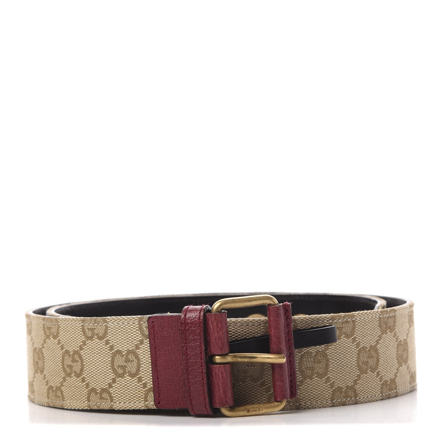 Monogram Buckle Belt 85 34 Red