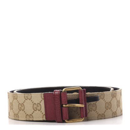 Gucci Monogram Buckle Belt 85 34 Red 1 of 6