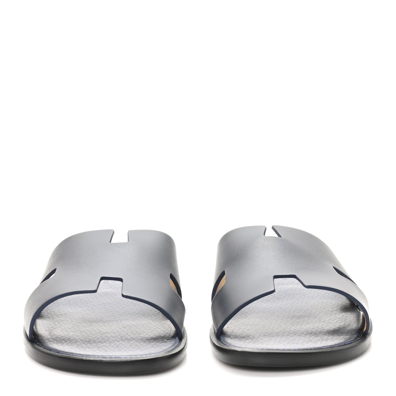 Hermes Calfskin Mens Izmir Sandals 45 Marine 3 of 10