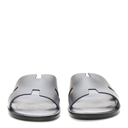 Hermes Calfskin Mens Izmir Sandals 45 Marine 3 of 10