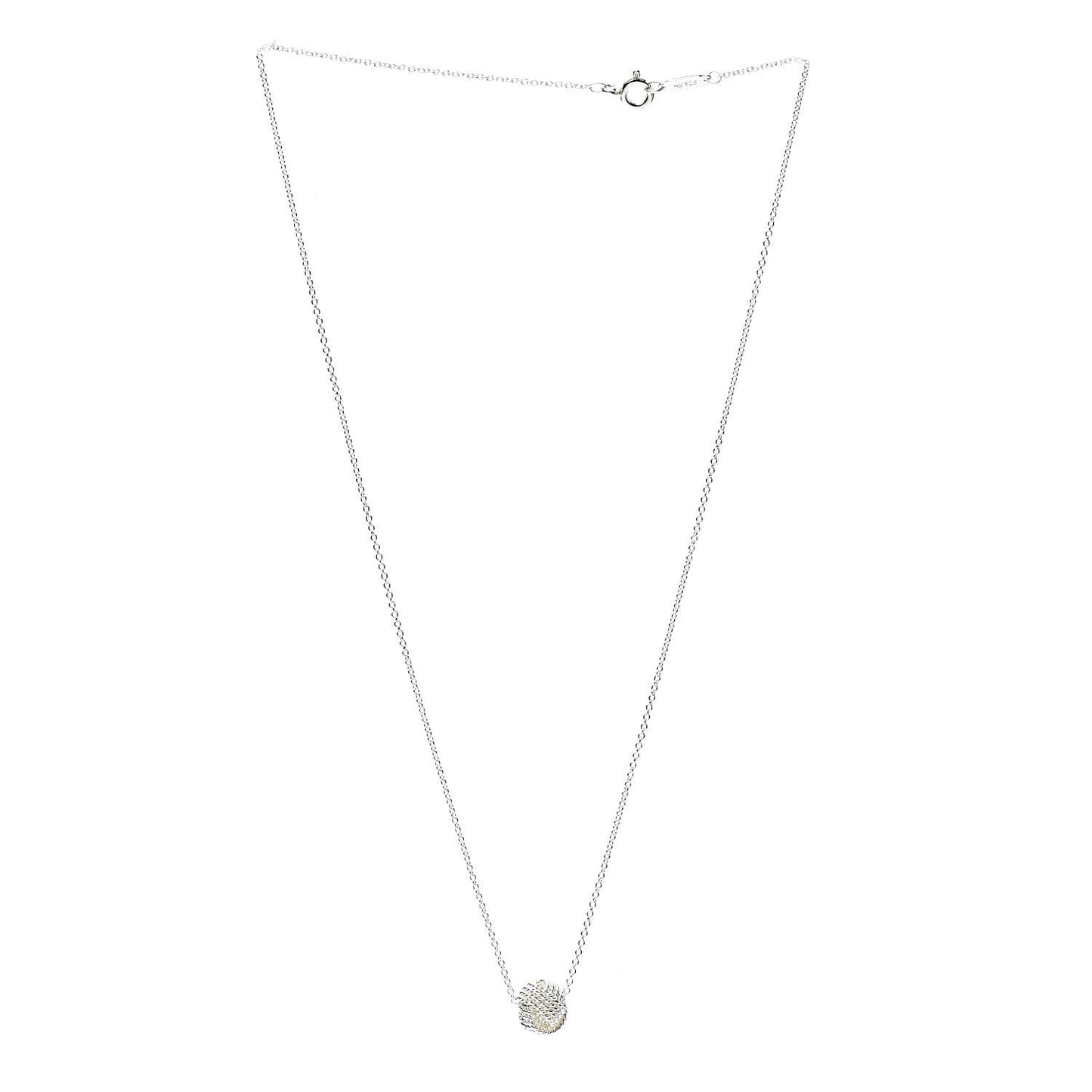 Sterling Silver Twist Knot Pendant Necklace
