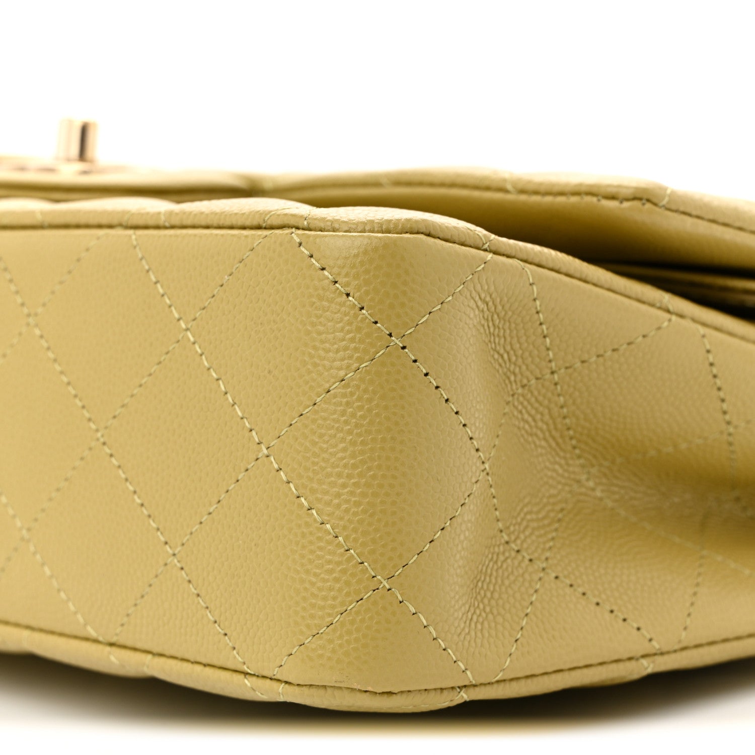 Chanel Caviar Quilted Medium Double Flap Light Green 10 of 12