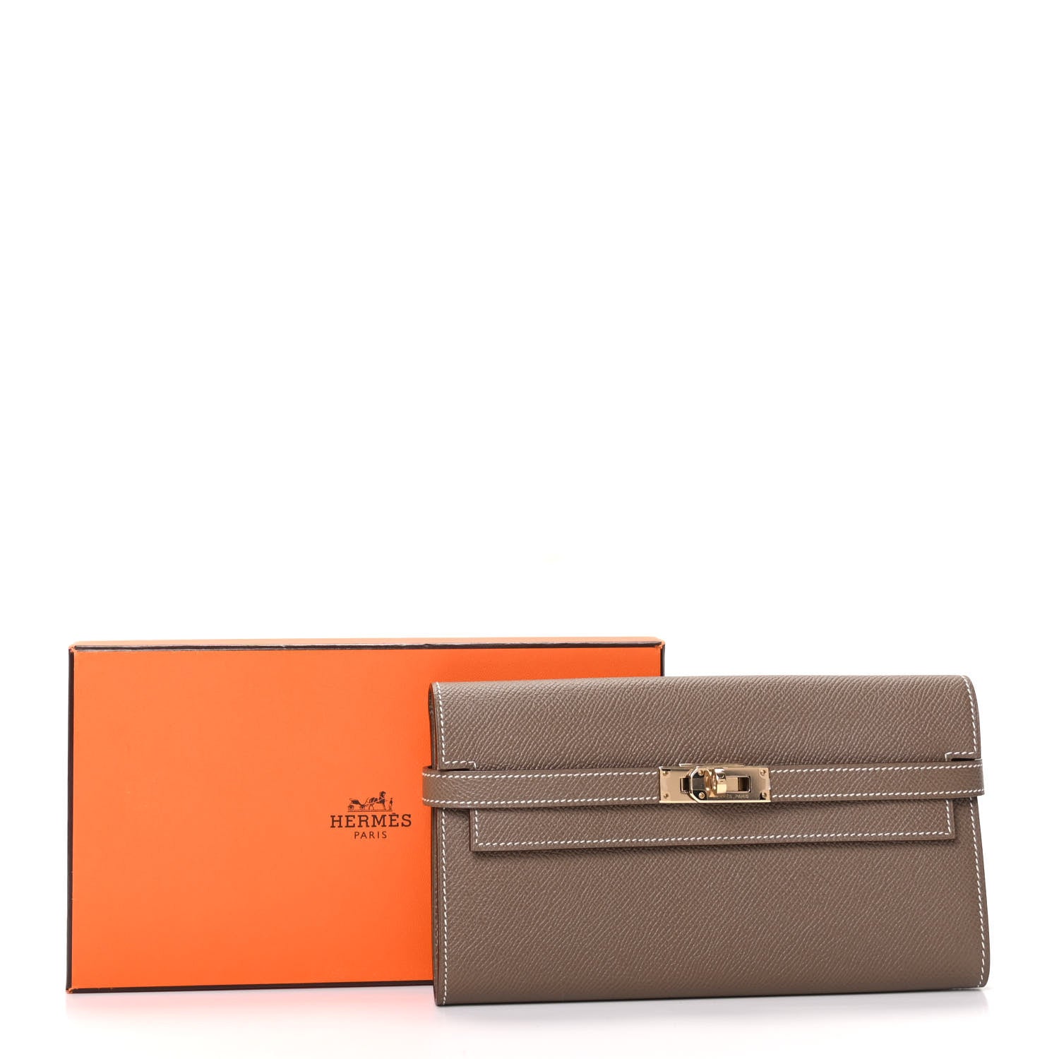 Hermes Epsom Kelly Longue Wallet Etoupe 8 of 8
