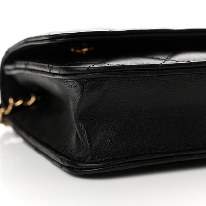 Chanel Lambskin Quilted Wallet On Chain WOC Black 10 of 14