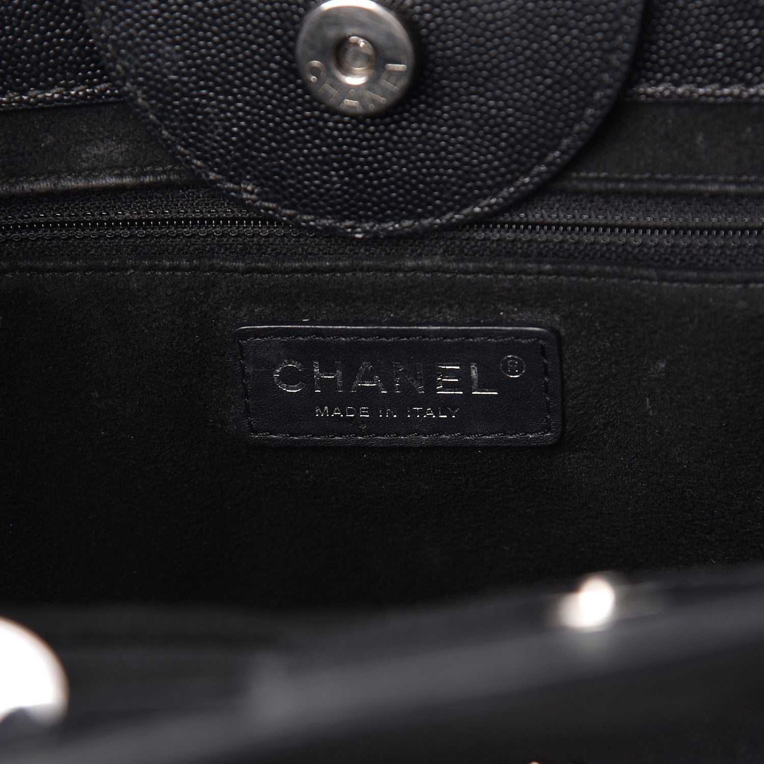 Chanel Caviar Small Studded Deauville Tote Black 6 of 15
