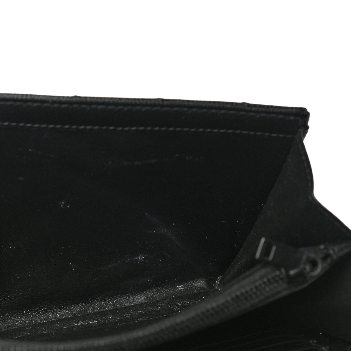Grain De Poudre Matelasse Chevron Monogram Chain Wallet Black