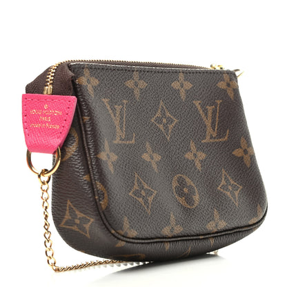 Louis Vuitton Monogram 2019 Christmas Animation Mini Courchevel Pochette Accessories Fuchsia 3 of 10