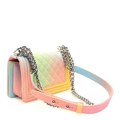 Chanel Caviar Quilted Small Cuba Rainbow Boy Flap Multicolor 3 of 10
