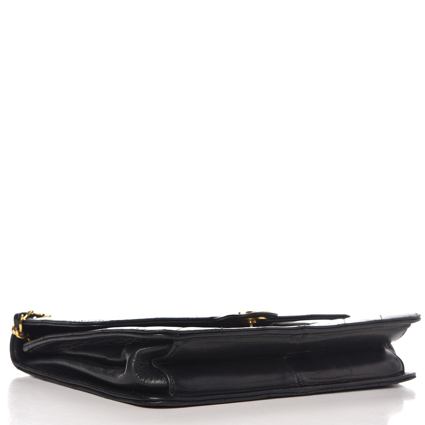 Lambskin Quilted Medium Single Flap Black