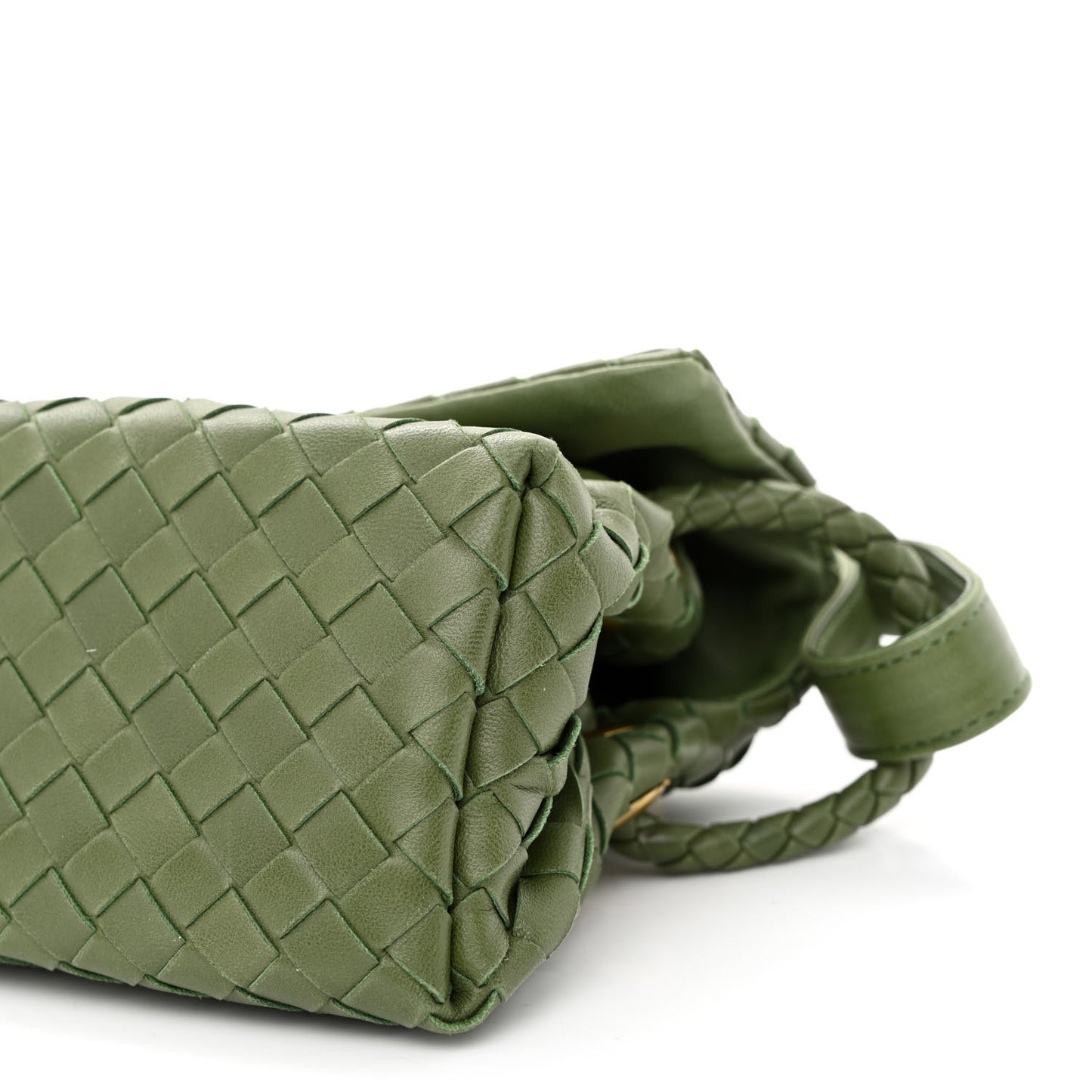 Nappa Intrecciato Mini Flap Shoulder Bag Foglia