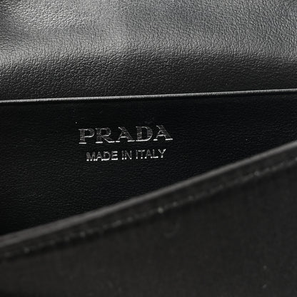 Prada Satin Crystal Metal Triangle Logo Card Holder With Strap Cristal 6 of 10