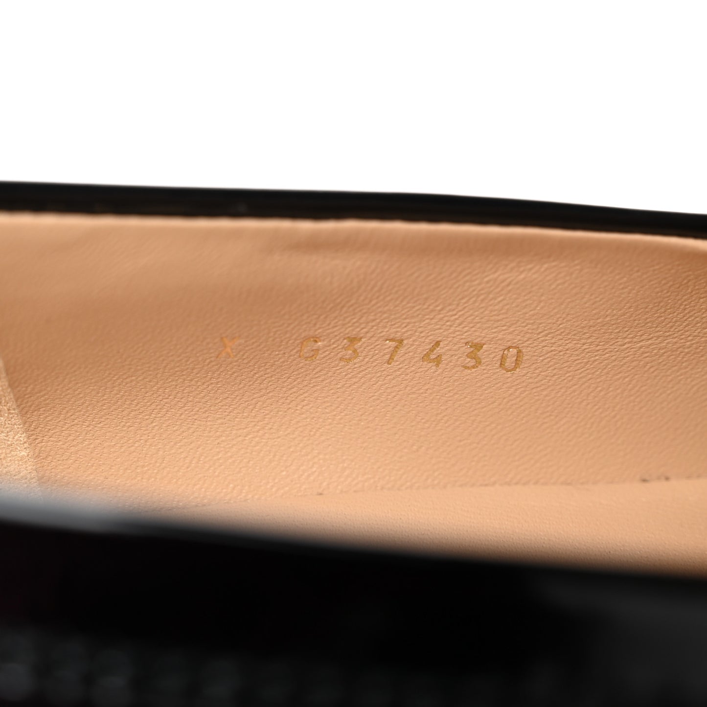 Shiny Calfskin Logo Loafers 39 Black
