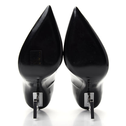 Saint Laurent Patent Opyum 110 Pumps 39 Black Silver 6 of 11
