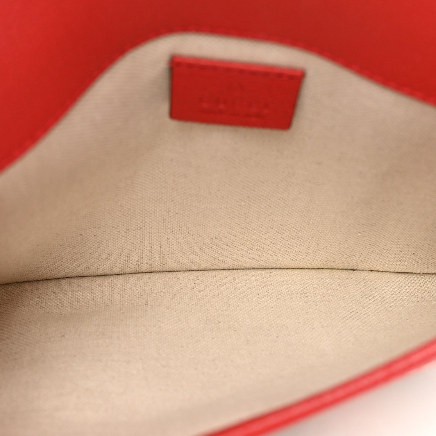 Gucci GG Supreme Monogram Apple Interlocking G Belt Bag Beige Multicolor Lobster Red 6 of 11