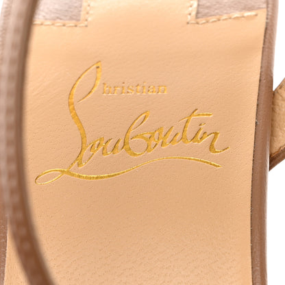 Christian Louboutin Nappa Loubi Queen 100 Strap Sandals 36.5 Nude 6 of 8