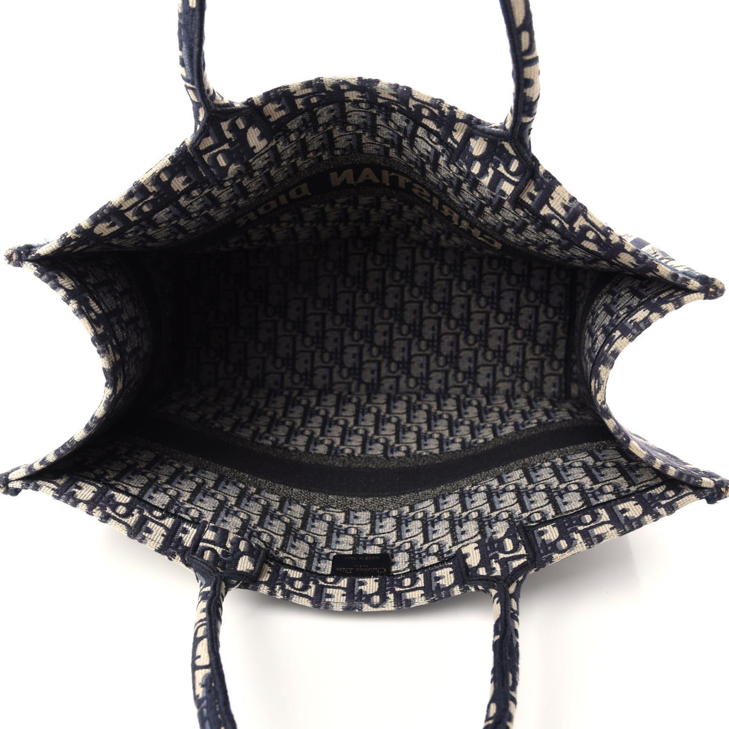 Oblique Book Tote Blue Multicolor