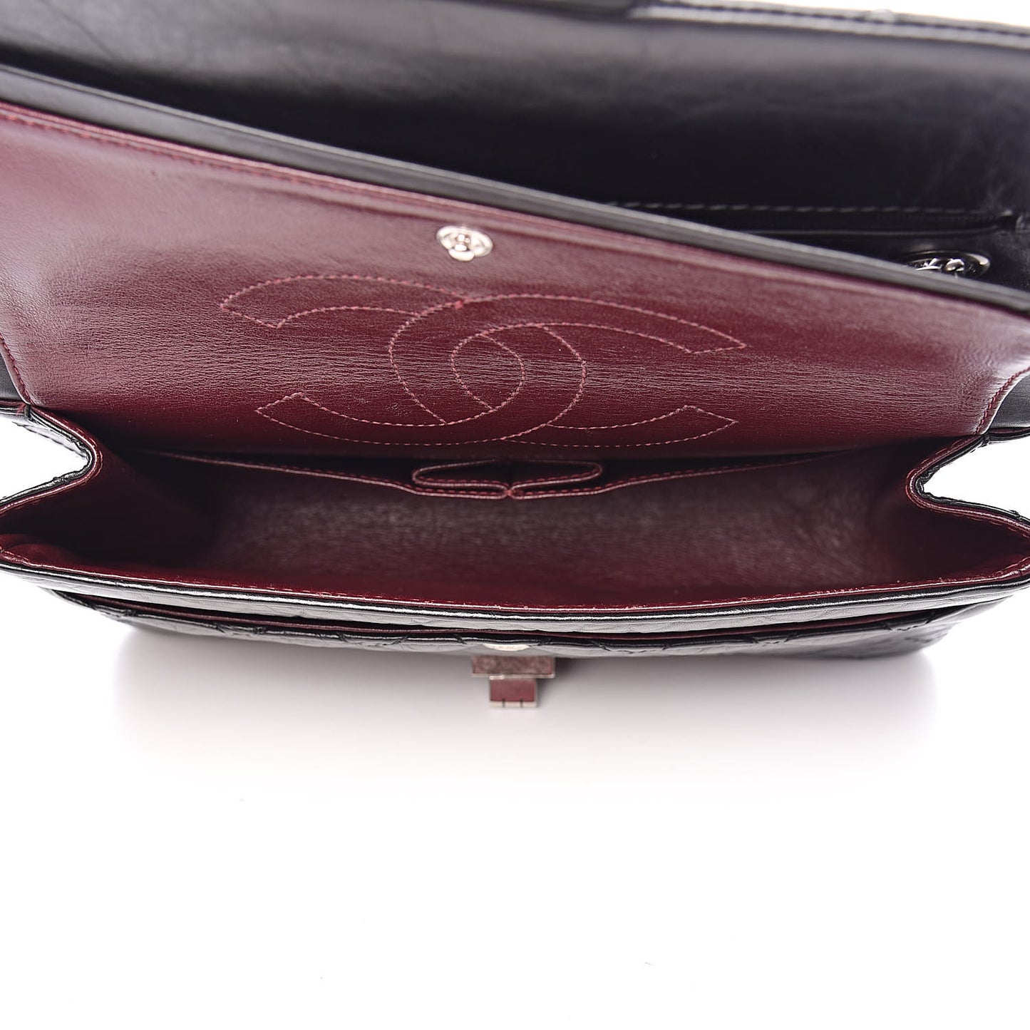 Aged Calfskin Quilted 2.55 Reissue 225 Flap Black