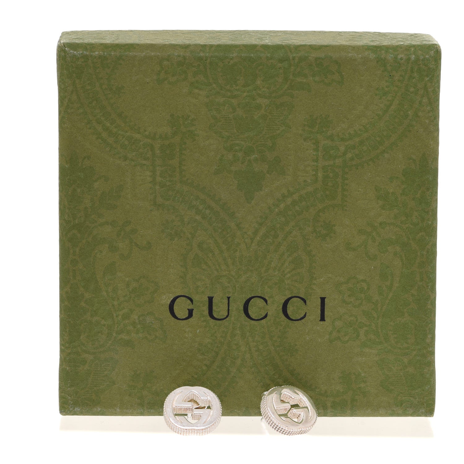 Gucci Sterling Silver Interlocking G Stud Earrings 5 of 5