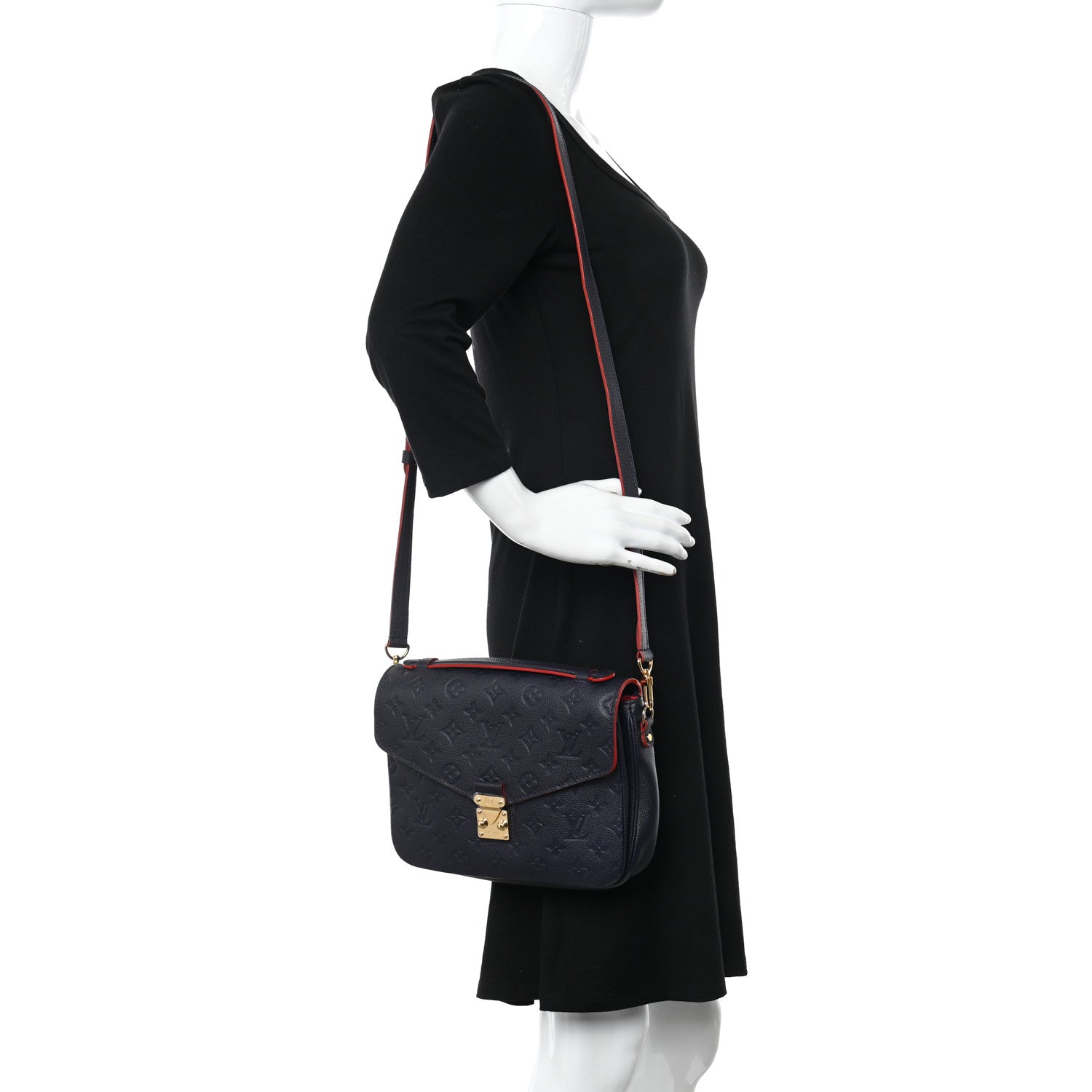 Louis Vuitton Empreinte Pochette Metis Marine Rouge 2 of 8