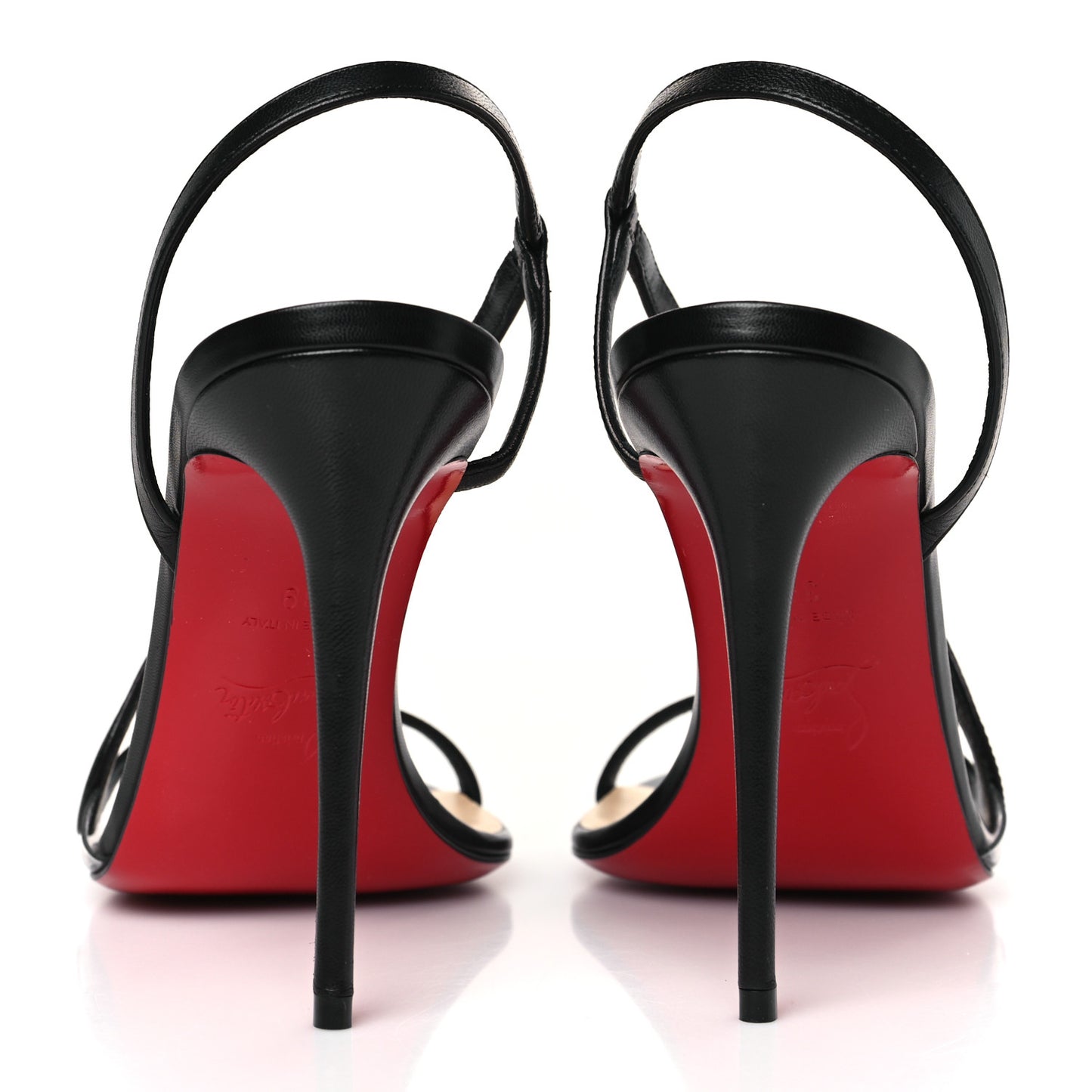 CHRISTIAN LOUBOUTIN Nappa Rosalie 100 Sandals 39 Black