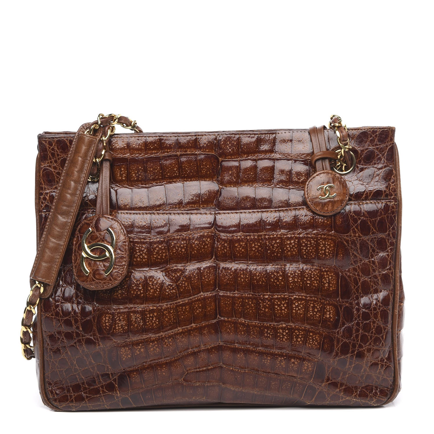 Chanel Alligator Tote Brown 1 of 12
