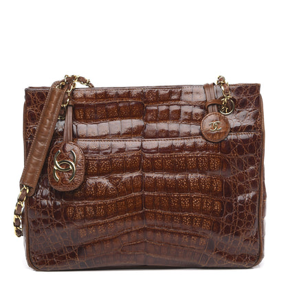 Chanel Alligator Tote Brown 1 of 12