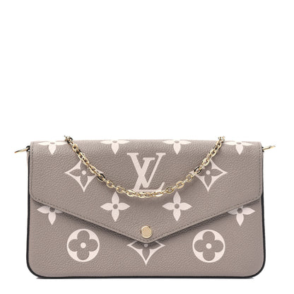 Louis Vuitton Empreinte Monogram Giant Felicie Pochette Tourterelle Creme 1 of 13
