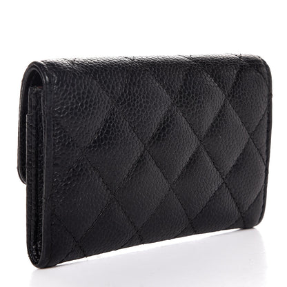 Chanel Caviar Quilted Flap Card Holder Black 3 of 8