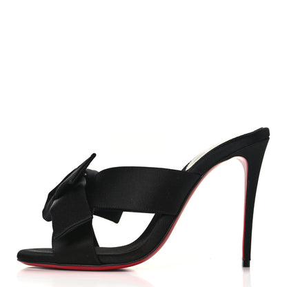 Christian Louboutin Satin Matricia Bow Sandals 37.5 Black 1 of 8