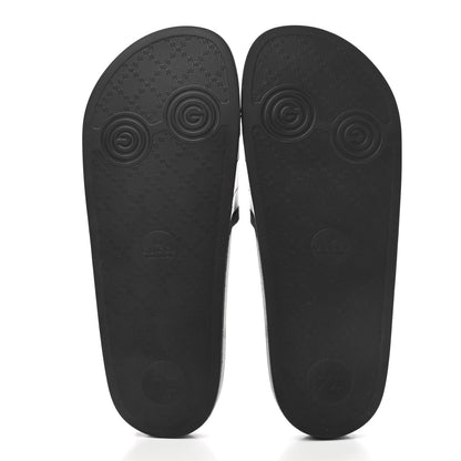 Gucci Rubber Web Mens Pool Slide Sandals 8 Black Mystic White Hibiscus Red Marine 5 of 8