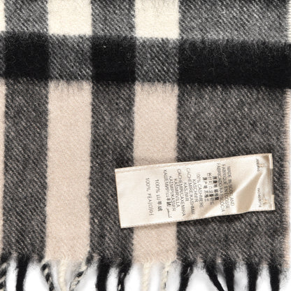 Burberry Cashmere Giant Check Fringe Scarf Brown Multicolor 5 of 5