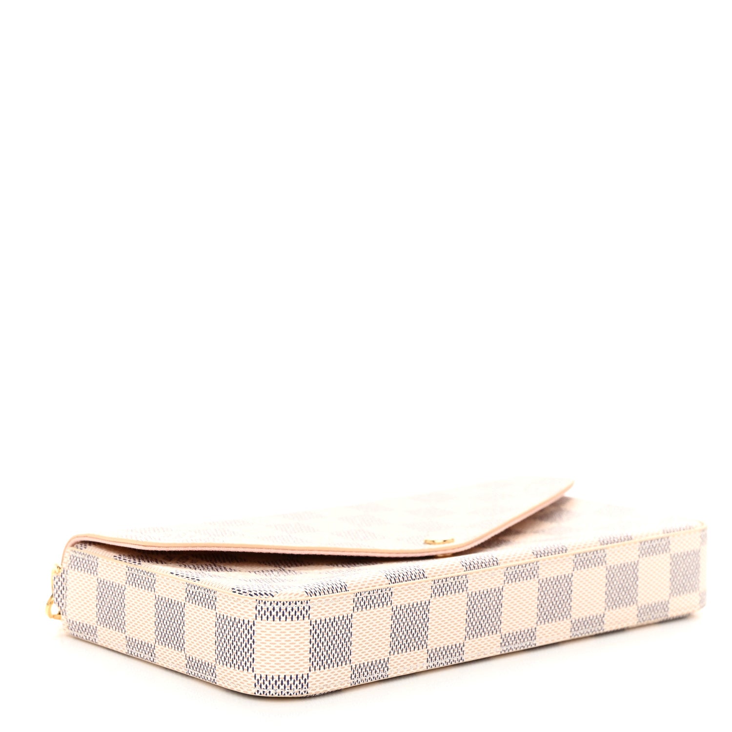 Louis Vuitton Damier Azur Pochette Felicie Chain Wallet Rose Ballerine 5 of 11