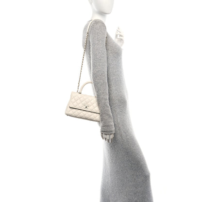 Chanel Caviar Quilted Mini Coco Handle Flap White 2 of 10