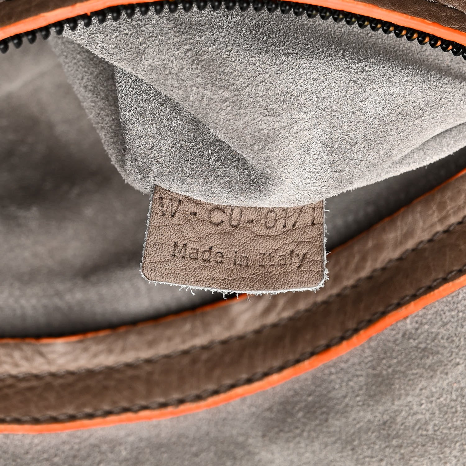 Celine Supple Calfskin Medium Phantom Luggage Grey Orange 7 of 16