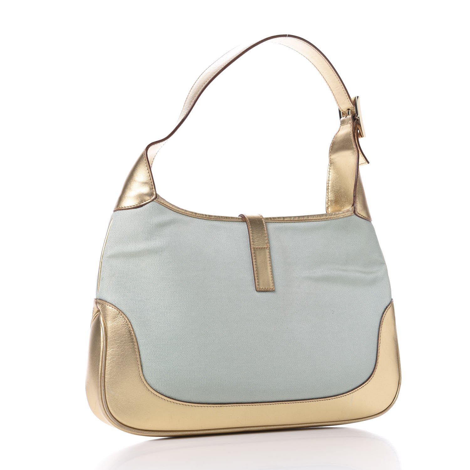 Gucci Metallic Calfskin Jackie O Hobo Gold 2 of 9