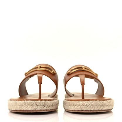 Hermes Goatskin Eloise Espadrille Sandals 38 Beige Doré 2 of 9