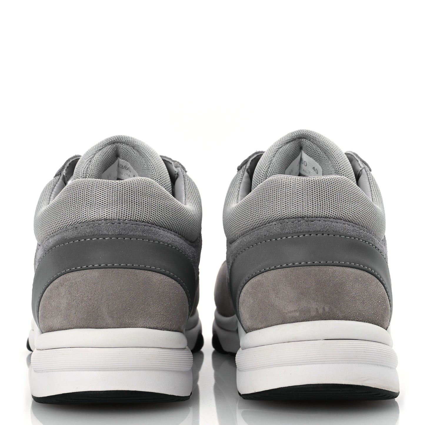 Fabric Suede Calfskin CC Sneakers 40 Dark Grey Grey