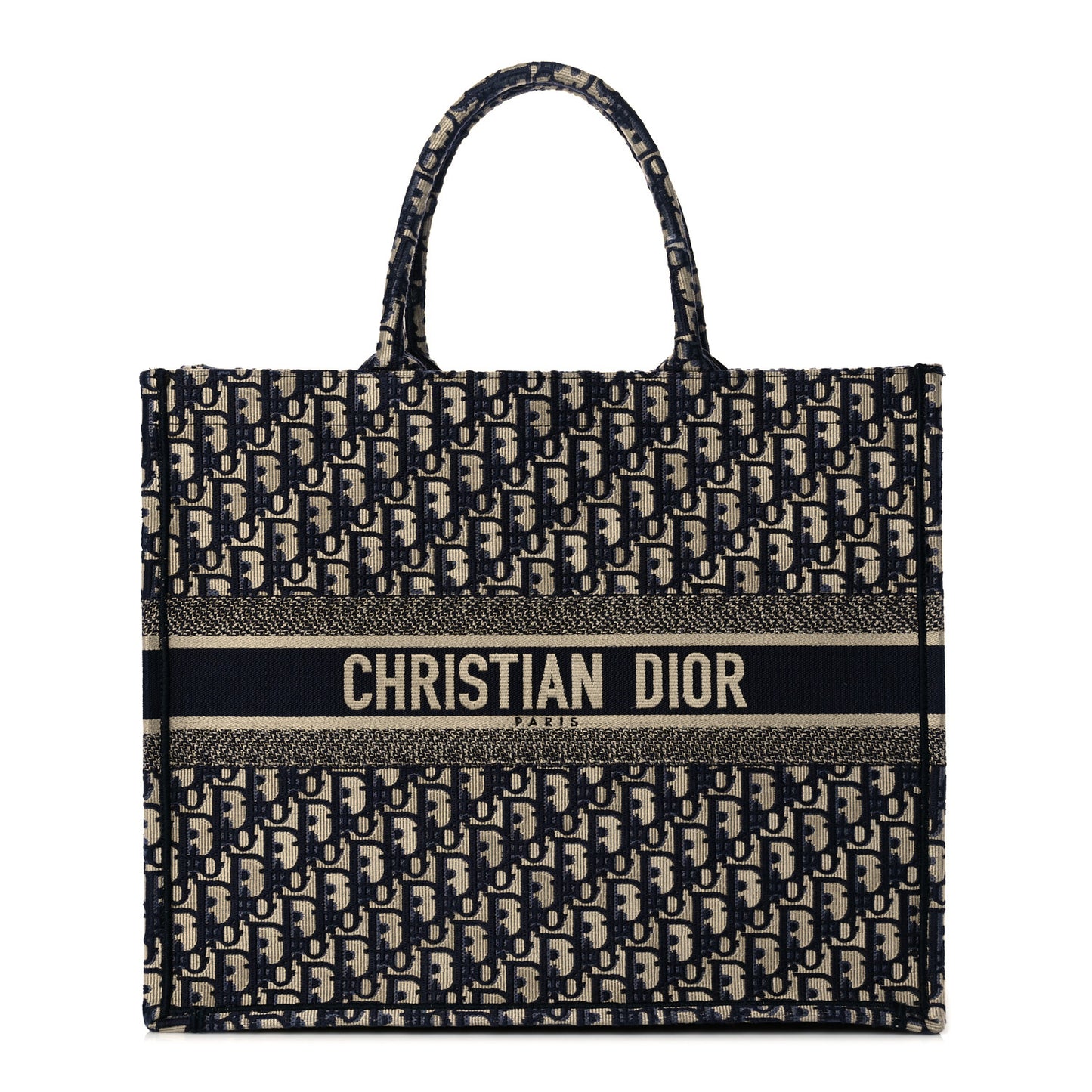 Oblique Book Tote Blue Multicolor