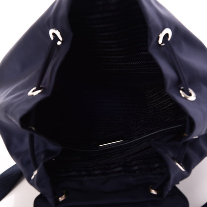 Prada Nylon Vela Saffiano Medium Cinch Backpack Baltico 5 of 7
